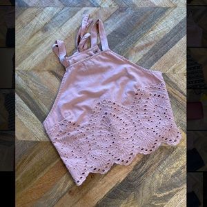 Abercrombie & Fitch Eyelet Crop Top